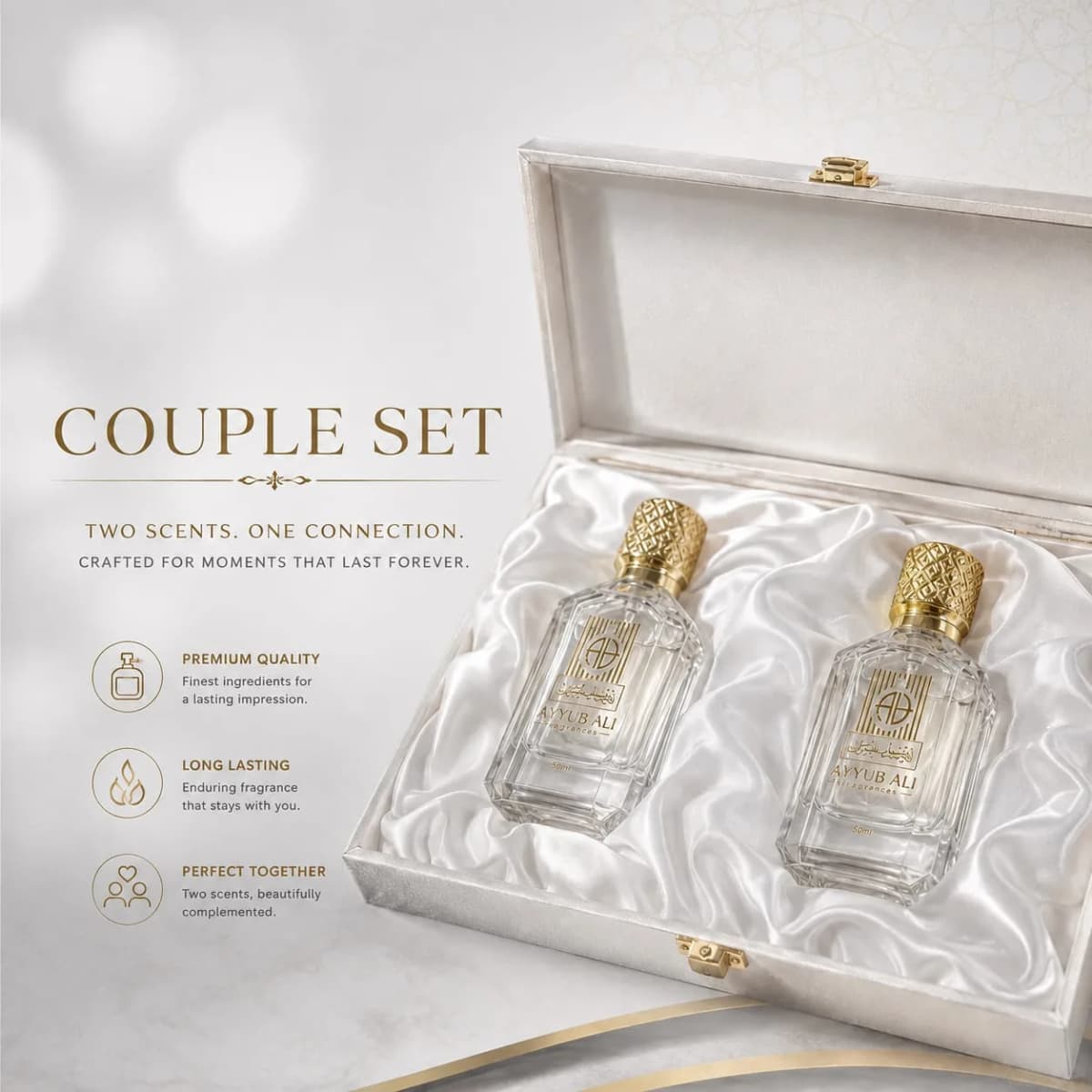 Crown & Charm – Ultra Luxury Couple Perfume Set — Gift Boxes