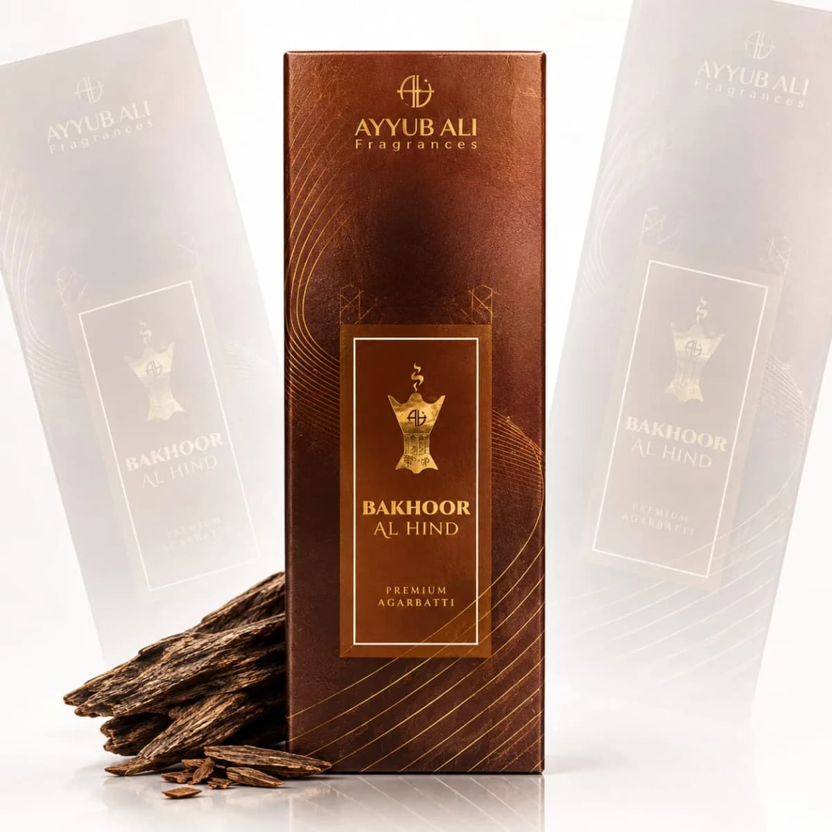 Bakhoor Al Hind Premium Agarbatti, in its bottle.