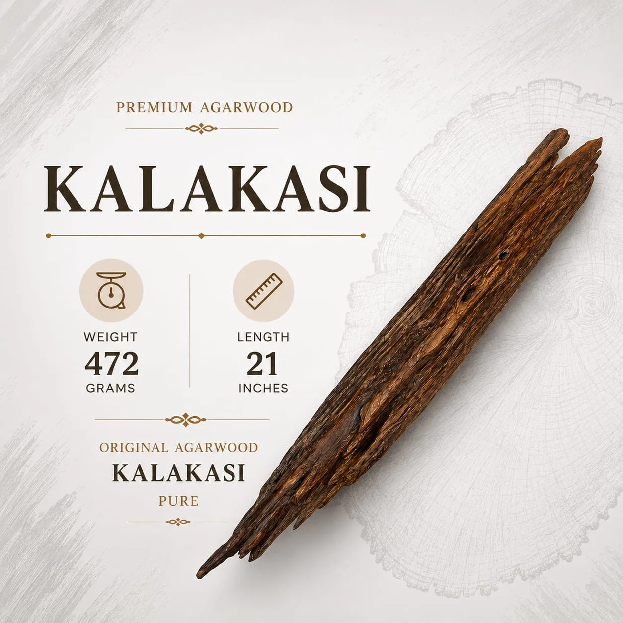 Kalakasi Oud Wood – Rare Natural Agarwood for Premium Incense — Oud Khashab